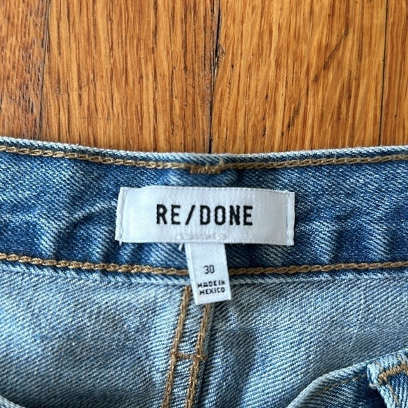 Re/Done 70s Ultra High Rise Stove Pipe wide Leg NWT SZ 30 - Picture 7 of 9